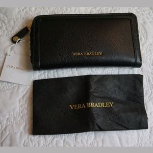 Vera bradley black leather wallet